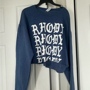 Light blue Crop top sweatshirt University of Rhode Island size medium